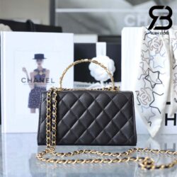 Túi Chanel 22B Flap Phone Holder Clutch With Chain Đen Lambskin Best Quality