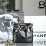 Túi Chanel 23P Small Bucket Bag Màu Đen Lambskin GHW Best Quality
