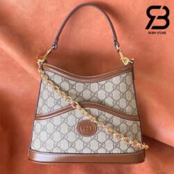 Túi Gucci Large Interlocking G Shoulder Bag GG Supreme Nâu Be Best Quality