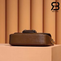 Túi Gucci Small Horsebit 1955 Shoulder Bag GG Supreme Be Nâu Canvas Best Quality