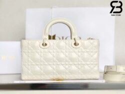 Túi Medium Lady Dior D-Joy Bag Latte Kim Cương Da Bê 26CM Best Quality