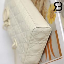 Túi Medium Lady Dior D-Joy Bag Latte Kim Cương Da Bê 26CM Best Quality