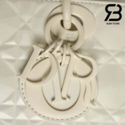 Túi Medium Lady Dior D-Joy Bag Latte Kim Cương Da Bê 26CM Best Quality