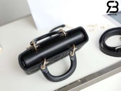 Túi Small Lady Dior D-Joy Bag Màu Đen Da Cừu 22CM Best Quality