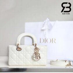 Túi Small Lady Dior D-Joy Bag Màu Trắng Da Cừu 22CM Best Quality