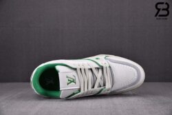 Giày Louis Vuitton LV Trainer White Green Signature Siêu Cấp