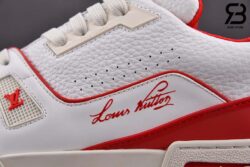 Giày Louis Vuitton LV Trainer White Red Signature Siêu Cấp