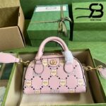 Túi Gucci Ophidia GG Animal Print Mini Bag Pikara Hồng Nhạt Best Quality