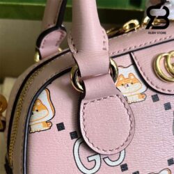 Túi Gucci Ophidia GG Animal Print Mini Bag Pikara Hồng Nhạt Best Quality