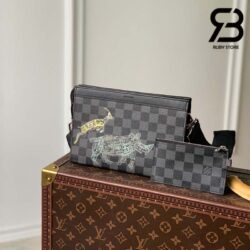 Túi LV Gaston Wearable Wallet Damier Graphite 22CM Best Quality
