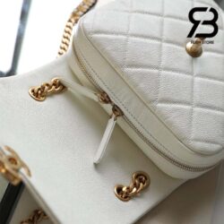 Ba Lô Chanel 22 Melody White Trắng Da Caviar GHW 20CM Best Quality