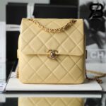Ba Lô Chanel 22 Melody Yellow Vàng Da Caviar GHW 20CM Best Quality