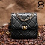 Ba lô Chanel 23 Melody Black Đen Da Cừu GHW 20CM Best Quality