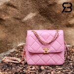Ba Lô Chanel 23 Melody Pink Hồng Da Cừu GHW 20CM Best Quality