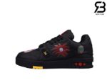 Giày Louis Vuitton x Yayoi Kusama Trainer Đen Mặt Trời Siêu Cấp