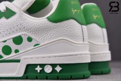 Giày Louis Vuitton x Yayoi Kusama Trainer Sneaker Green Infinity Dots Siêu Cấp