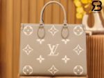 Túi LV Onthego MM Bicolor Monogram Empreinte Tourterelle Kem Best Quality