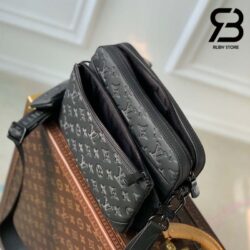 Túi LV Trio Messenger Monogram Đen Embossed Calfskin 25CM Best Quality
