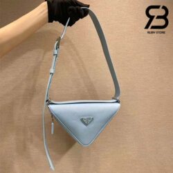 Túi Prada Saffiano Leather Belt Bag Xanh Nhạt Best Quality