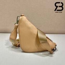 Túi Prada Triangle Leather Shoulder Bag Be Cát Smooth Calfskin Best Quality