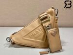 Túi Prada Triangle Leather Shoulder Bag Be Cát Smooth Calfskin Best Quality