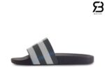 Dép Burberry Check Print Slides White/Dark Blue Best Quality