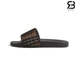 Dép Burberry Nam Check Cotton And Mesh Slides Best Quality