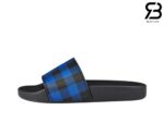 Dép Burberry Furley Slides Blue Best Quality