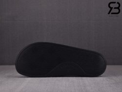 Dép Burberry Sliced Check Print Slides in Black Best Quality