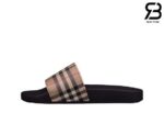 Dép Burberry Vintage Check Print Slides Archive Beige Best Quality