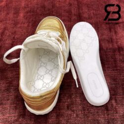 Giày Gucci MAC80 Off-White Metallic Gold Siêu Cấp