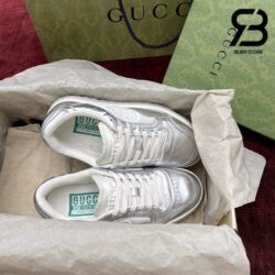 Giày Gucci MAC80 Off-White Metallic Silver Siêu Cấp