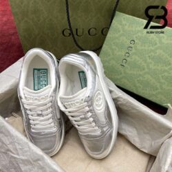 Giày Gucci MAC80 Off-White Metallic Silver Siêu Cấp