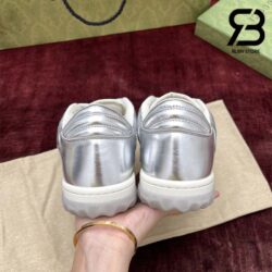 Giày Gucci MAC80 Off-White Metallic Silver Siêu Cấp
