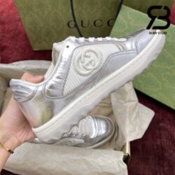 Giày Gucci MAC80 Off-White Metallic Silver Siêu Cấp