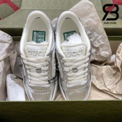 Giày Gucci MAC80 Off-White Metallic Silver Siêu Cấp