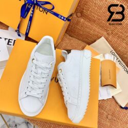 Giày Louis Vuitton Time Out Debossed Monogram Leather White Siêu Cấp