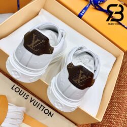 Giày Louis Vuitton Time Out Debossed Monogram Leather White Siêu Cấp