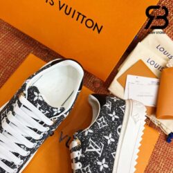 Giày Louis Vuitton Time Out Denim White Siêu Cấp