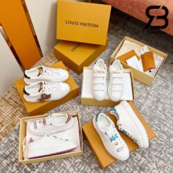 Giày Louis Vuitton Time Out White Adjustable Velcro Straps Siêu Cấp