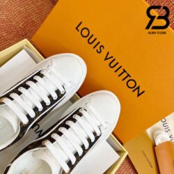 Giày Louis Vuitton Time Out White Cacao Brown Siêu Cấp