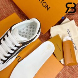 Giày Louis Vuitton Time Out White Cacao Brown Siêu Cấp