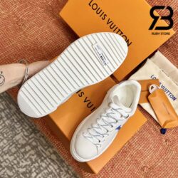 Giày Louis Vuitton Time Out White Chữ Xanh Siêu Cấp