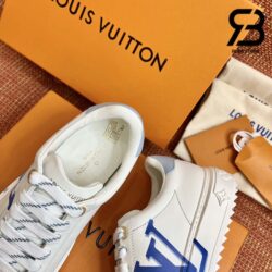 Giày Louis Vuitton Time Out White Chữ Xanh Siêu Cấp