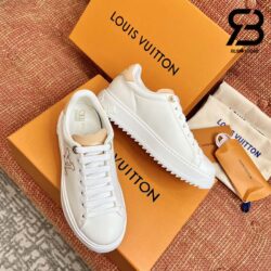 Giày Louis Vuitton Time Out White Gót Chữ Hồng Nhạt Siêu Cấp