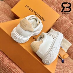 Giày Louis Vuitton Time Out White Gót Chữ Hồng Nhạt Siêu Cấp