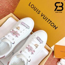 Giày Louis Vuitton Time Out White Gót Hồng Siêu Cấp