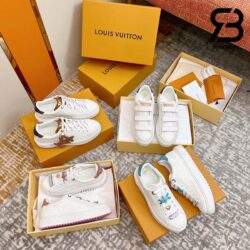 Giày Louis Vuitton Time Out White Gót Hồng Siêu Cấp