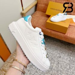 Giày Louis Vuitton Time Out White Gót Xanh Siêu Cấp