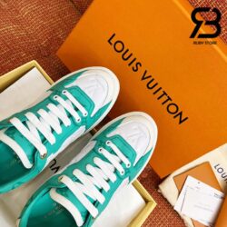Giày Louis Vuitton Time Out White Green Vert D'Eau Siêu Cấp
